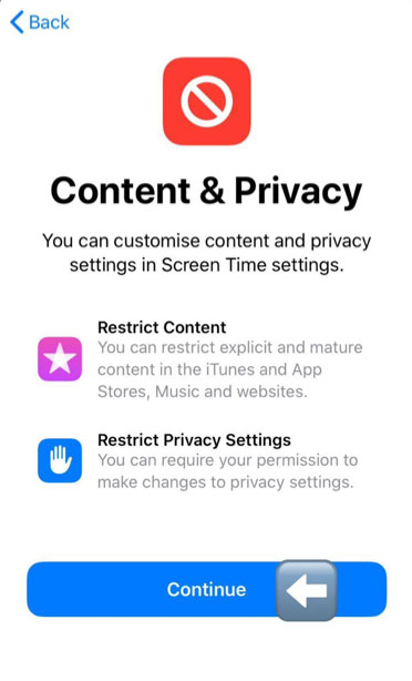 Aktivieren von Inhalts- und Datenschutzbeschränkungen auf dem iPhone